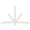 Ekena Millwork Alberta Architectural Grade PVC Gable Bracket, 108"W x 67 1/2"H x 2"D x 6"F, 15/12 Pitch GBP108X68X0206ALB00 - alternate 4